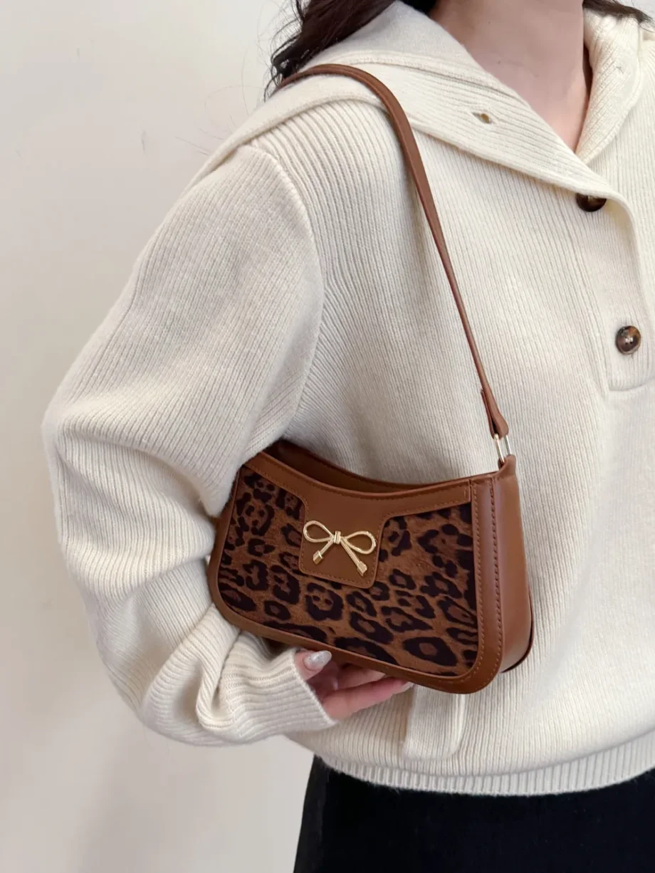 Leopard Luxe Bow Bag