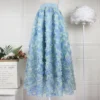 Blue Rose Flowers Tulle Skirt