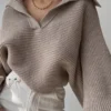 Crisp Collar Knit Sweater
