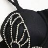 Three-dimensional butterfly hand-beaded tassel camisole