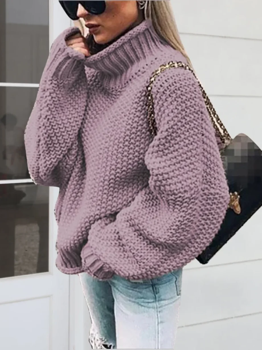 Cozy Turtleneck Knit Sweater