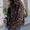 Leopard Zip Up Jacket