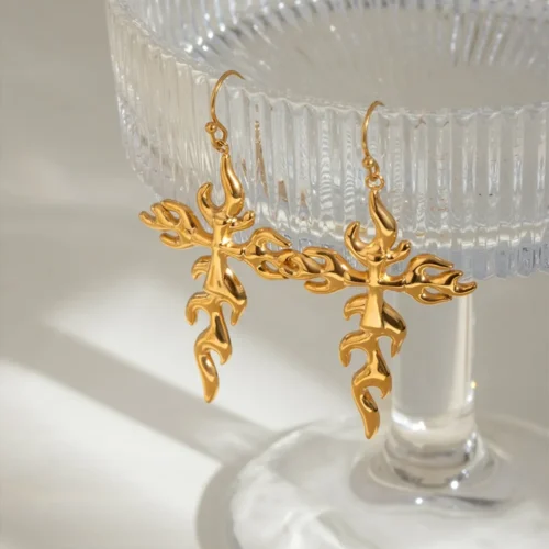 Eternal Grace Cross Earrings