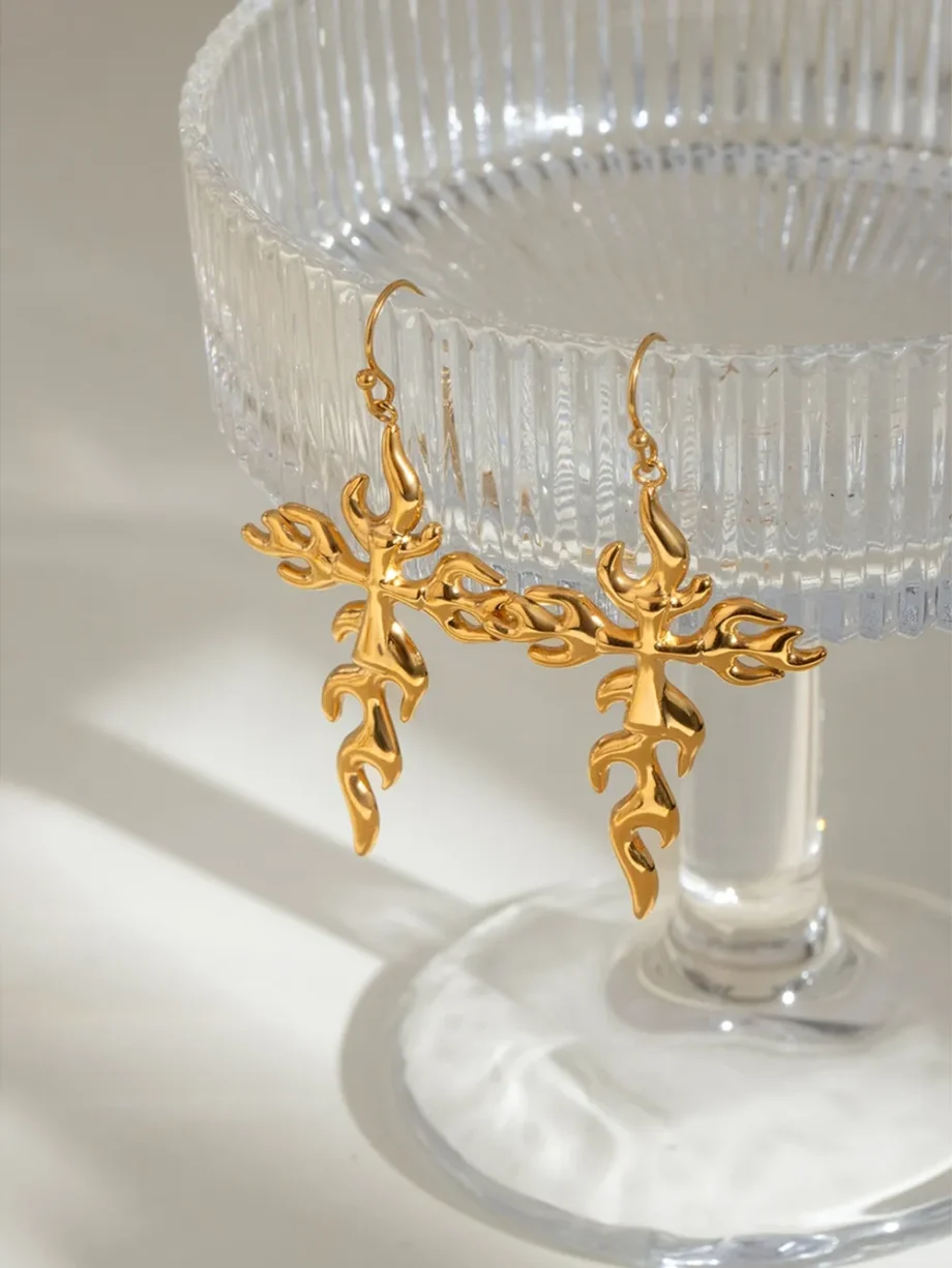Eternal Grace Cross Earrings