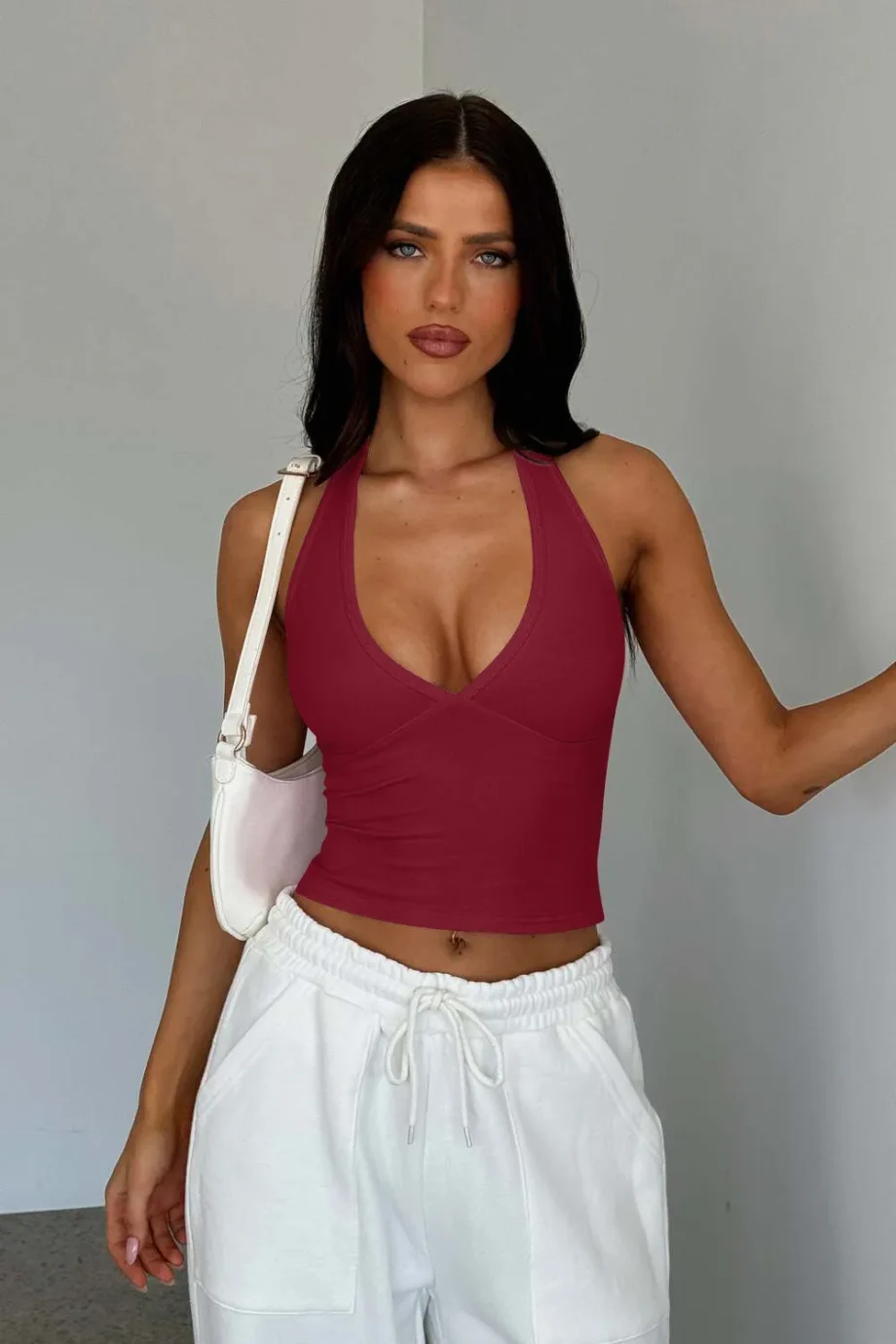 Halter Luxe Cropped Cami