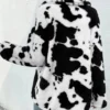 Cow Print Fuzzy Jacket