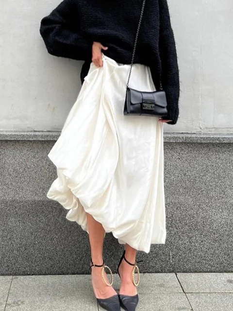 Long Pleated Skirt