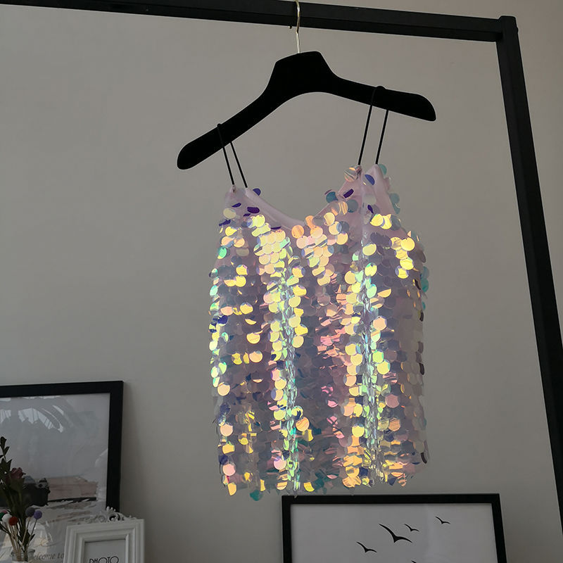 Sequin camisole top