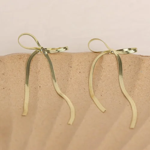Petite Bow Bar Earrings