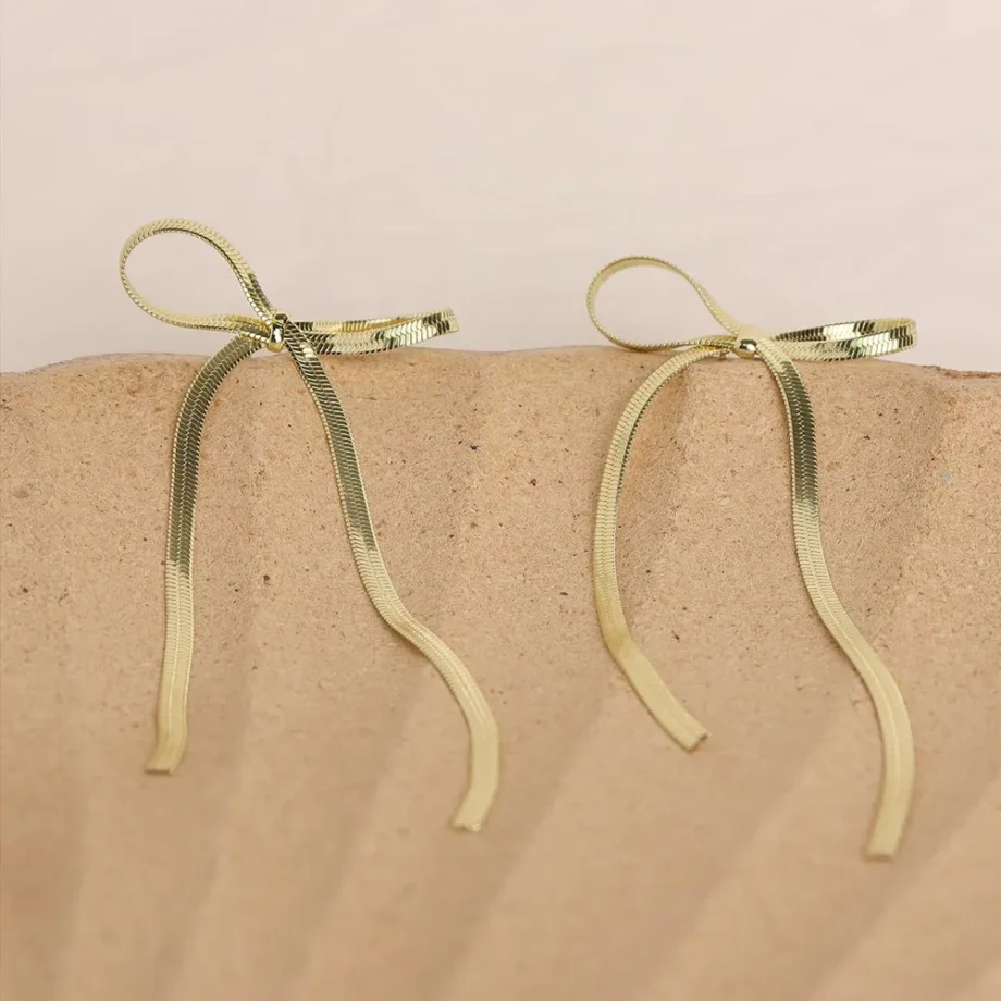 Petite Bow Bar Earrings