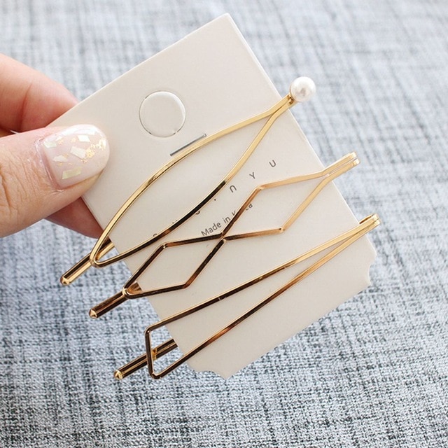 Golden Pearl Hair Accessories Set