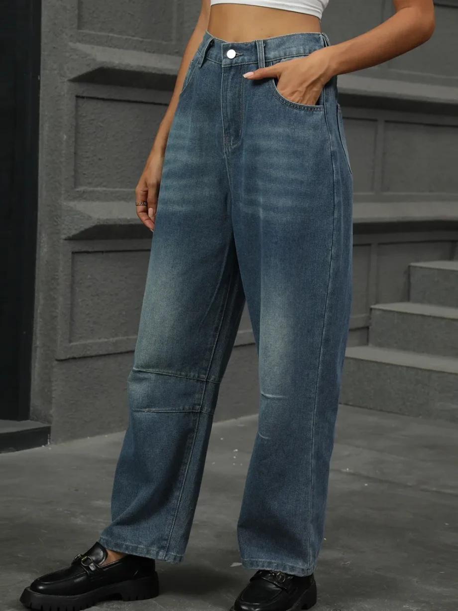 Sunwashed Wide-Leg Jeans