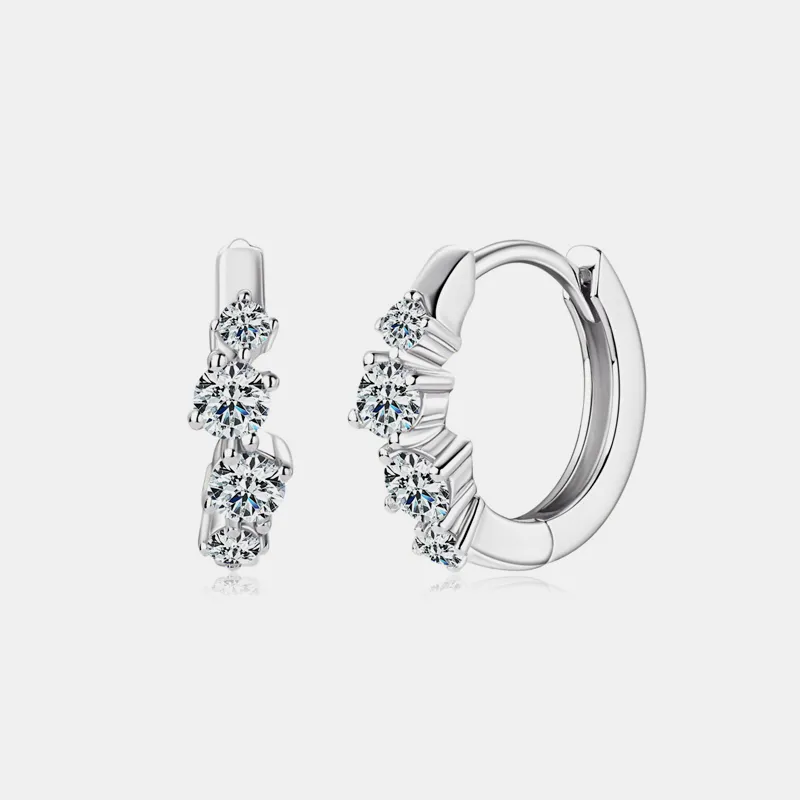 Luminous Moissanite Hoop Earrings