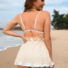 Knitted hollowed out tied top