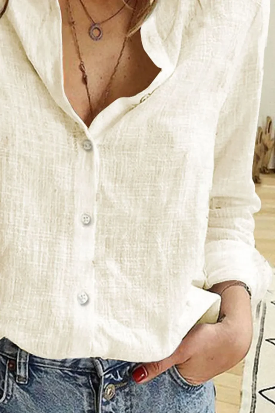 Classic Button-Up Long Sleeve Shirt