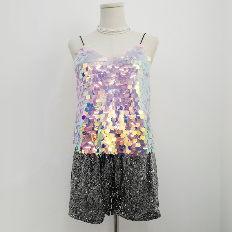 Sequin camisole top