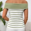 Sailor Stripe Off-Shoulder Top