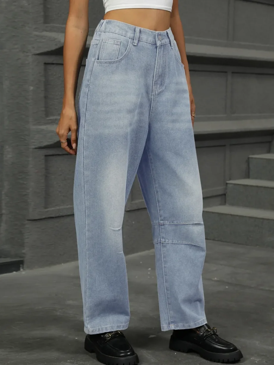 Sunwashed Wide-Leg Jeans