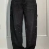 LuxeWashed Rhinestone Wide-Legs