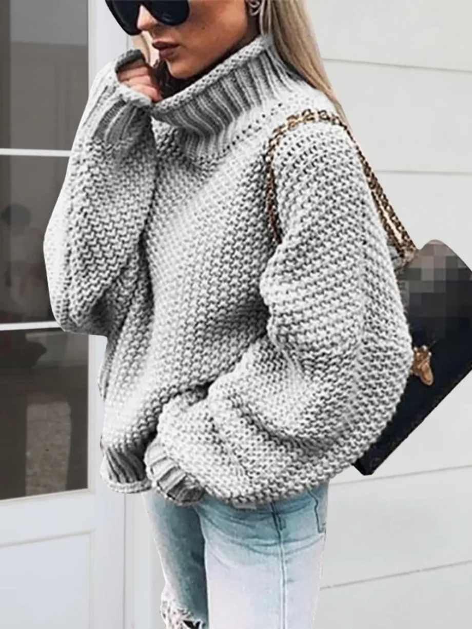 Cozy Turtleneck Knit Sweater