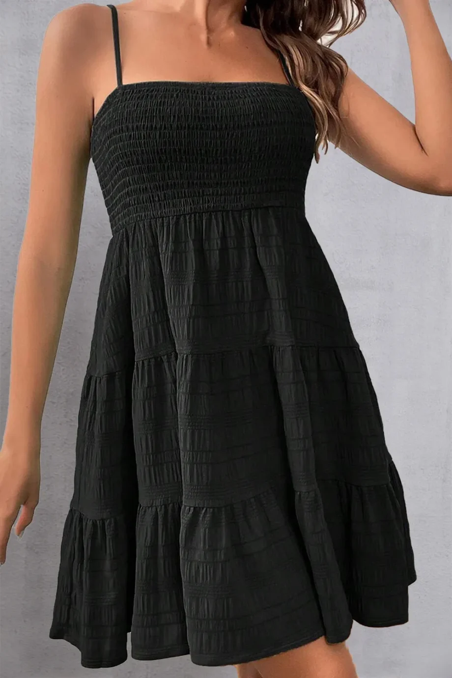 Smocked Square Cami Dress