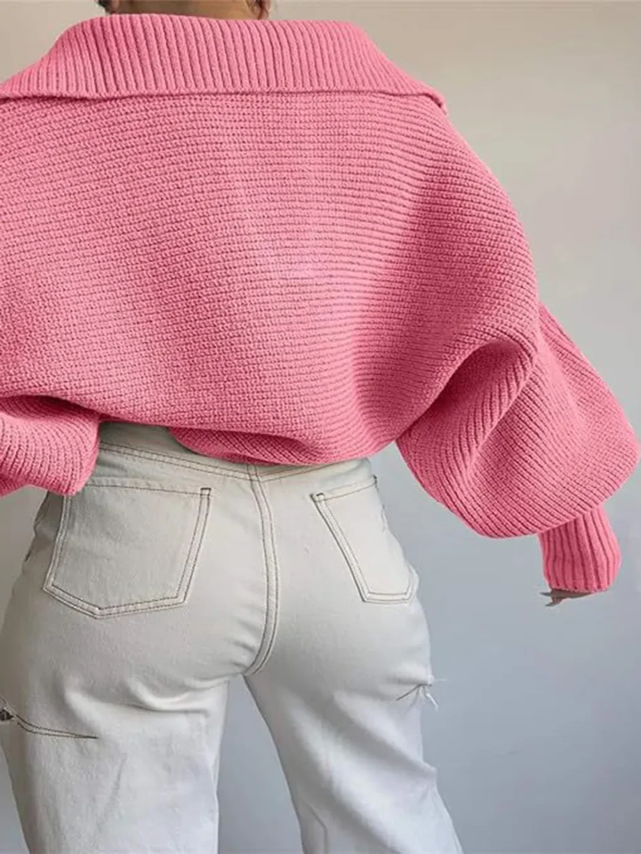 Crisp Collar Knit Sweater
