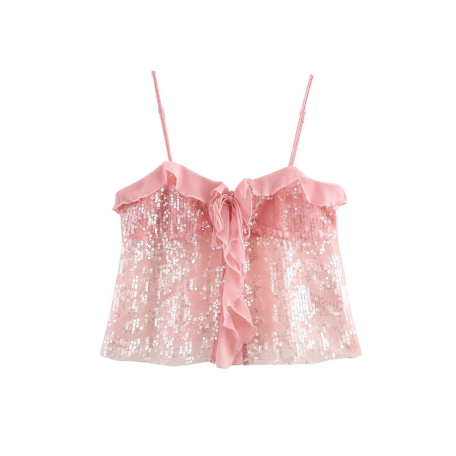 Sequin camisole top for women