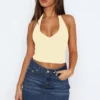 Halter Luxe Cropped Cami