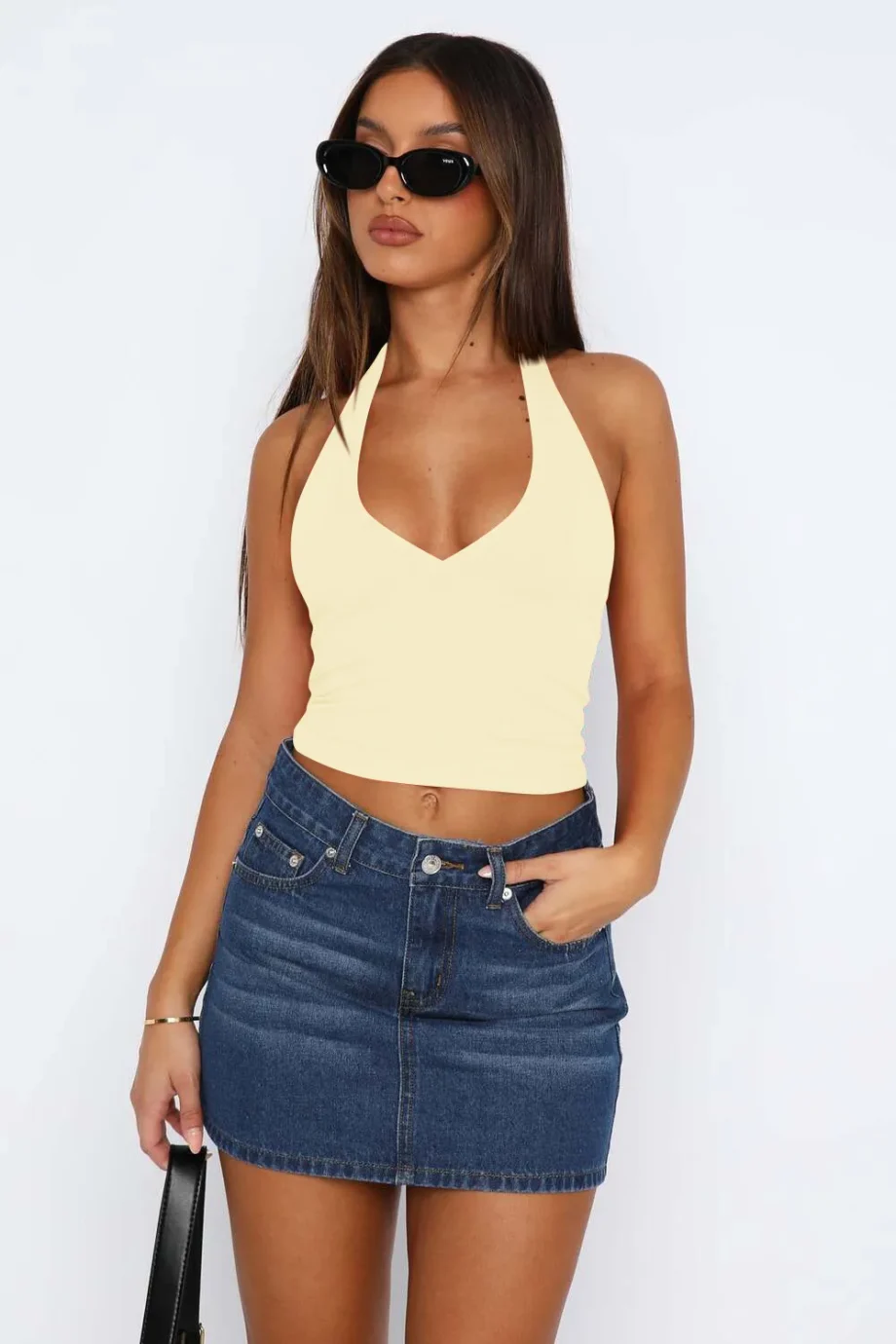 Halter Luxe Cropped Cami