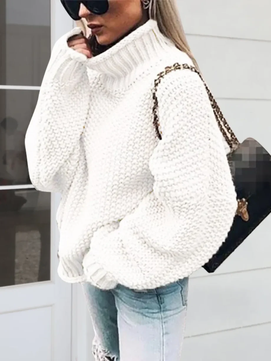 Cozy Turtleneck Knit Sweater