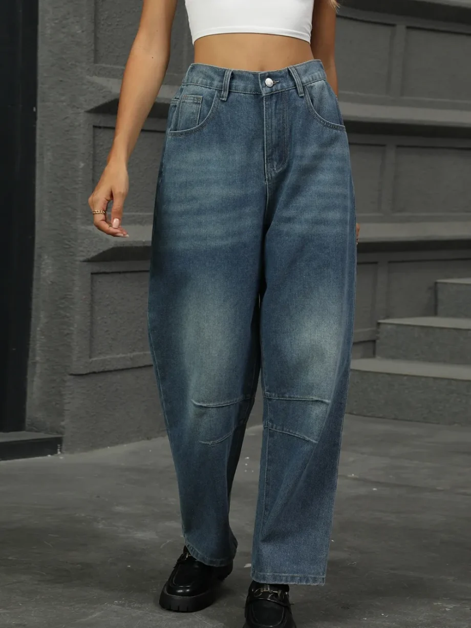 Sunwashed Wide-Leg Jeans