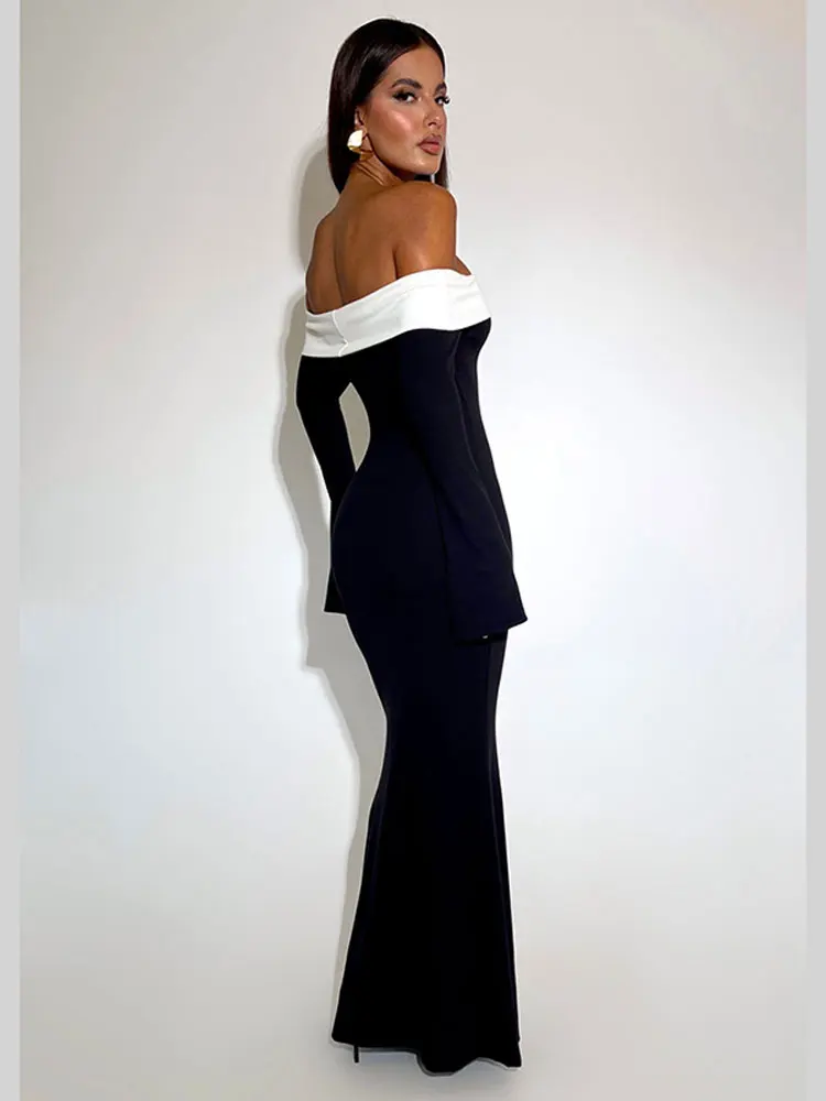 Dual Tone Elegance Bodycon Dress