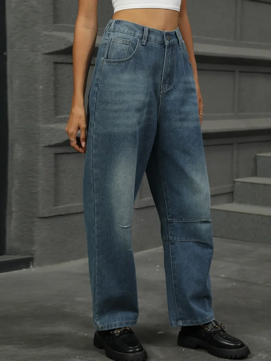 Sunwashed Wide-Leg Jeans