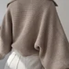 Crisp Collar Knit Sweater