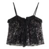 Sequin camisole top for women