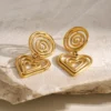 HeartGlow Stud Earrings