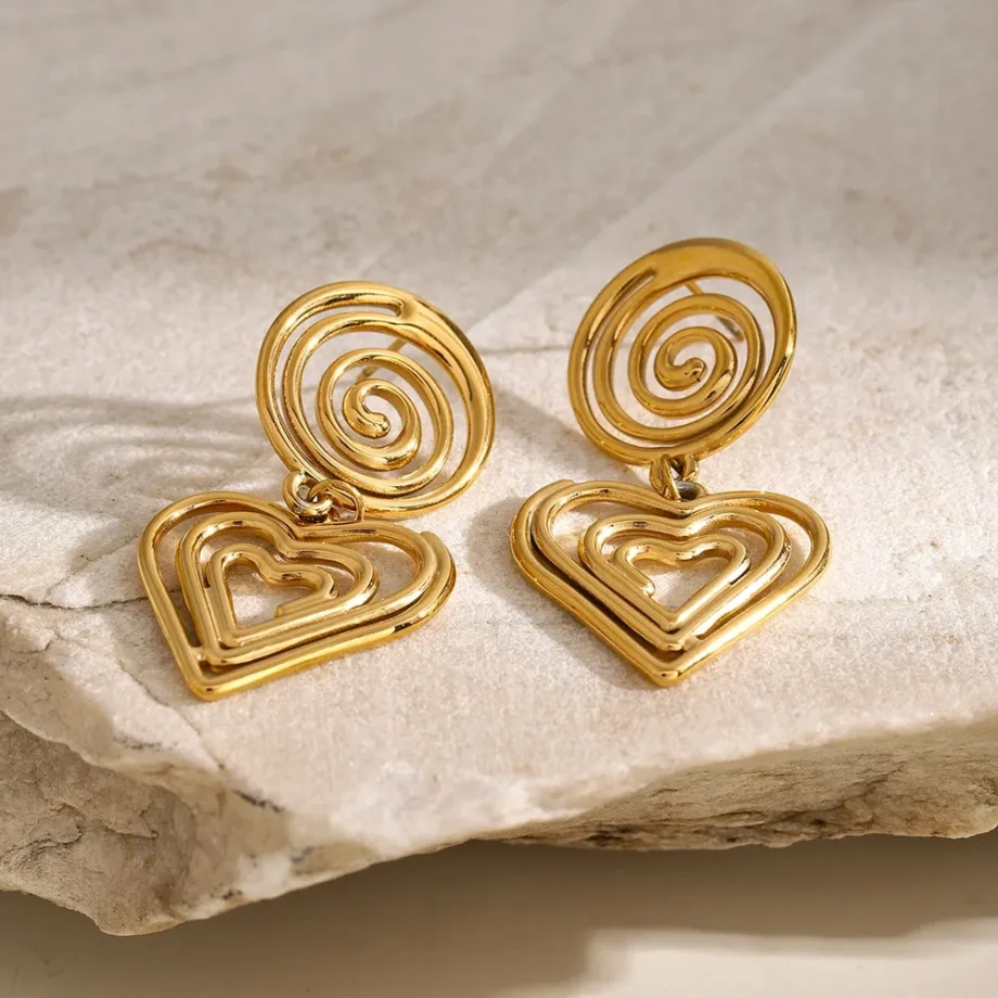 HeartGlow Stud Earrings