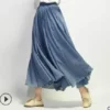 Cotton Linen Maxi Skirt