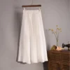 Cotton Linen Maxi Skirt