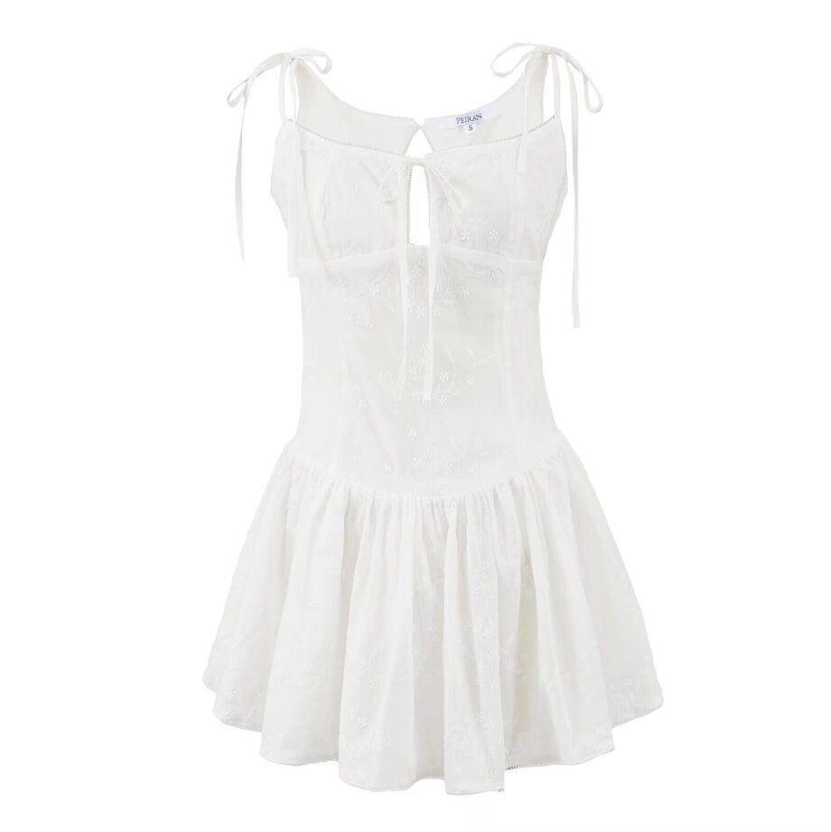 Simple waist cinched lace camisole