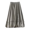 Patchwork Button Skirt
