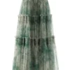 Vintage Printing Mesh Spliced Skirt