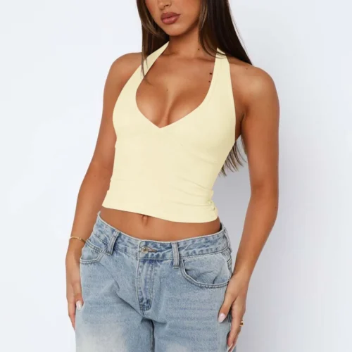 Halter Luxe Cropped Cami