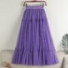 Tulle Midi Long Skirt