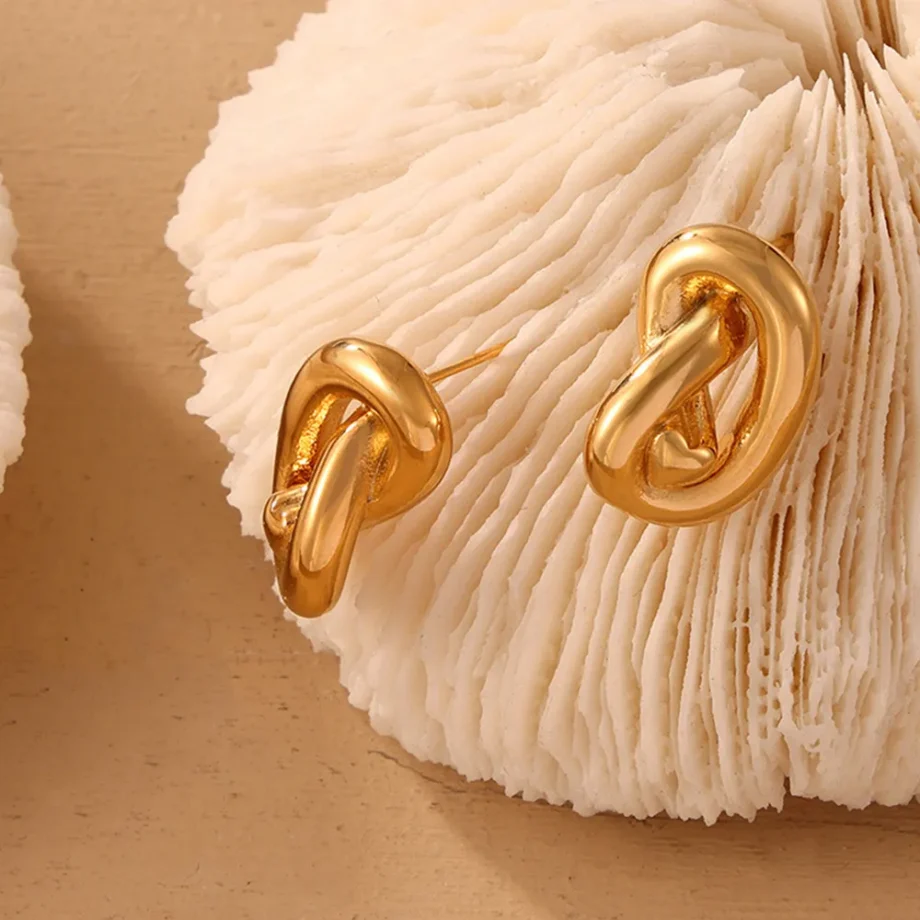 KnotEdge Stud Earrings