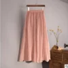 Cotton Linen Maxi Skirt