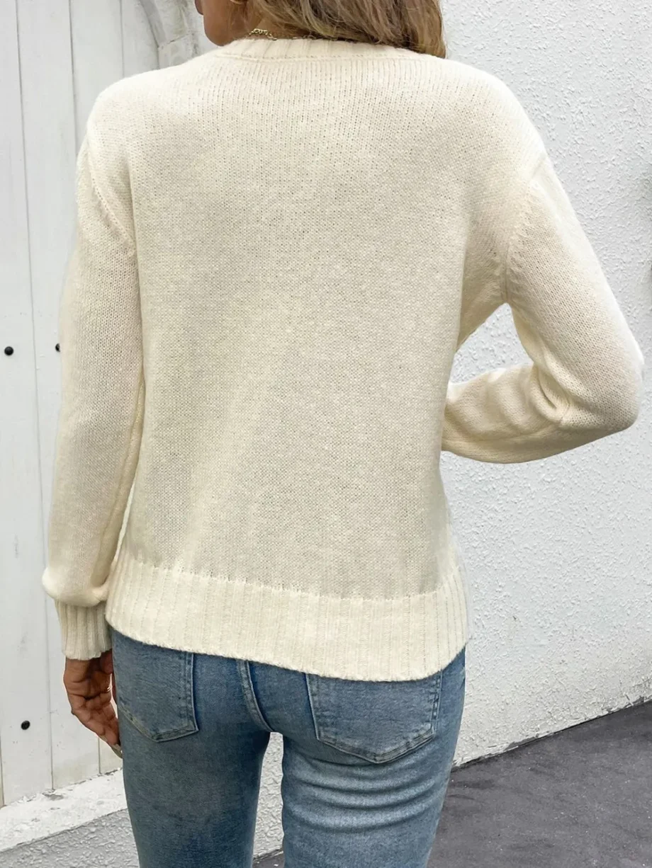 Autumn Breeze Hollow Knit Sweater