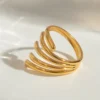 Abstract Lines Open Ring