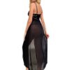 Mesh lace slit camisole skirt