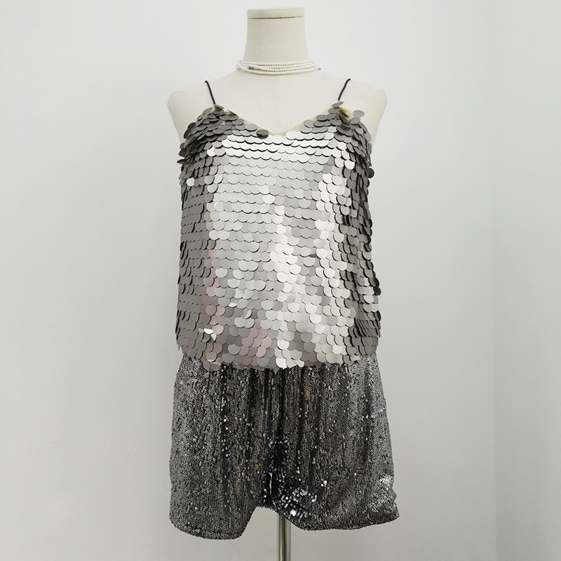 Sequin camisole top